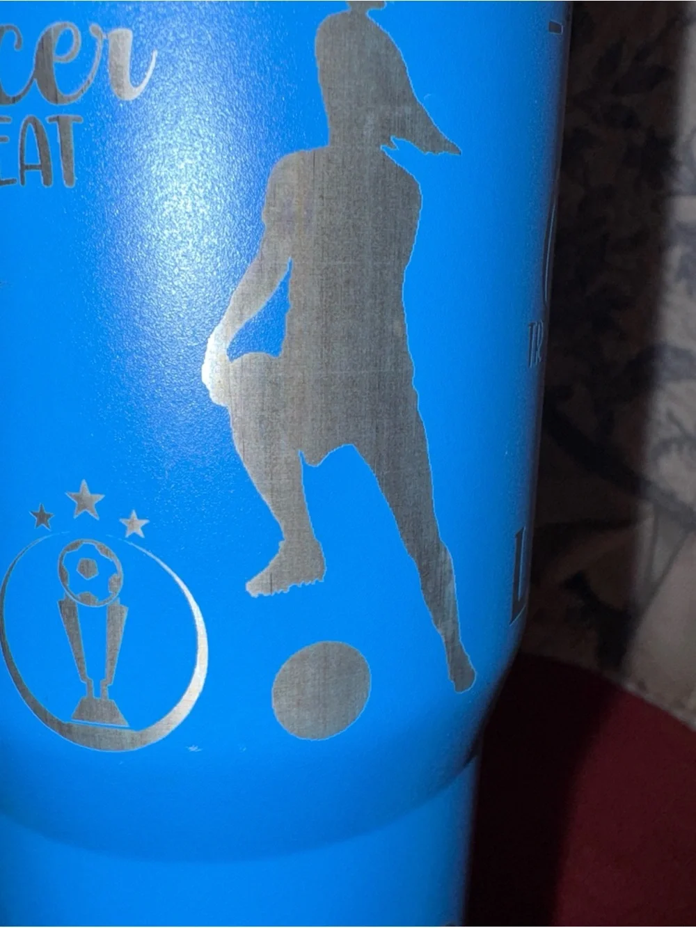Stanley Bright Blue Stainless Soccer Tumbler with Silver Accents - Picture 8 of 8